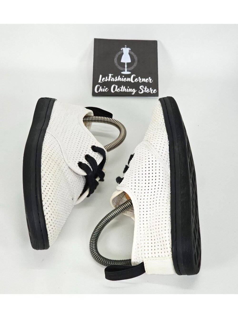 Dr Martens Women's White Mesh Perforated Sneaker Shoes Size 7 1879 - Picture 11 of 15